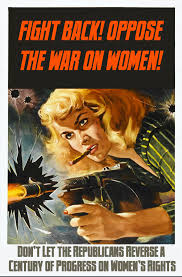 woman with gun.war on women